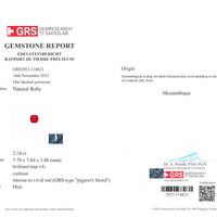 2.10 Ct. Ruby from Mozambique Scan Report