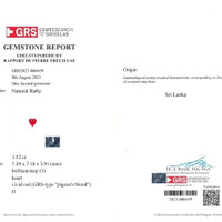 1.52 Ct. Ruby from Ceylon (Sri Lanka) Scan Report