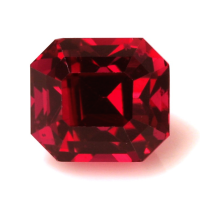 Three Stone Ruby Ring 1.55 Ct., 14K White Gold Combination Stone