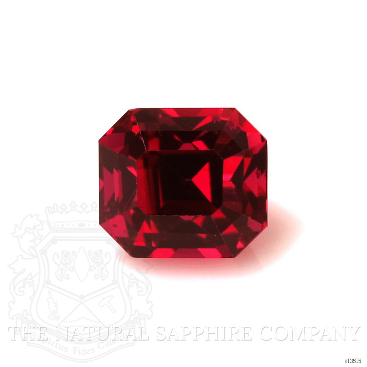 Three Stone Ruby Ring 1.55 Ct., 14K White Gold