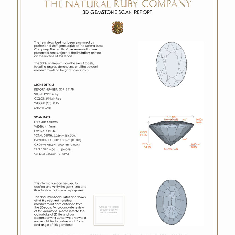 0.45 Ct. Ruby from Mozambique