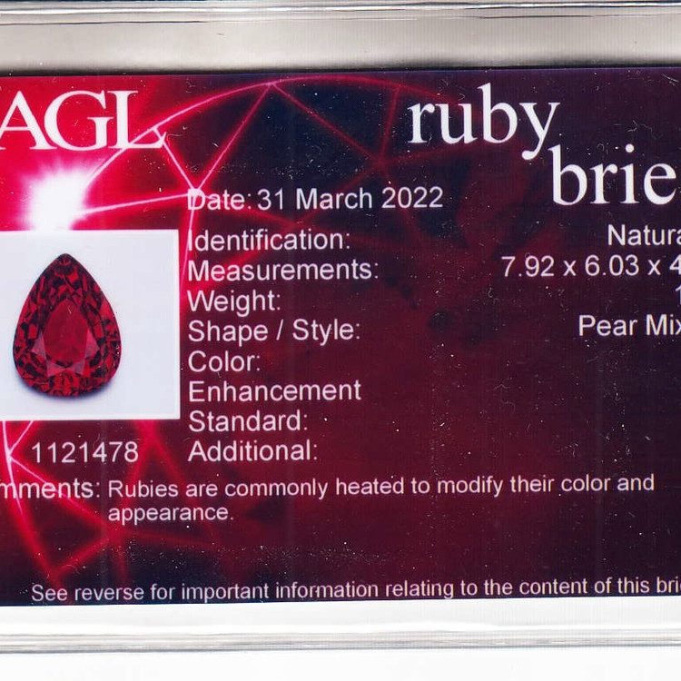 1.66 Ct. Ruby from Mozambique