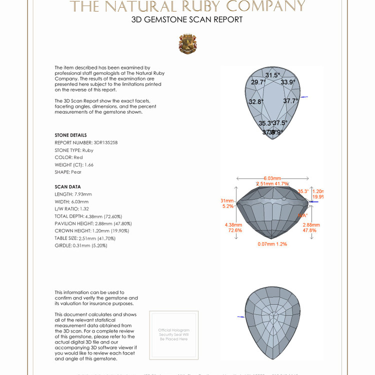 1.66 Ct. Ruby from Mozambique