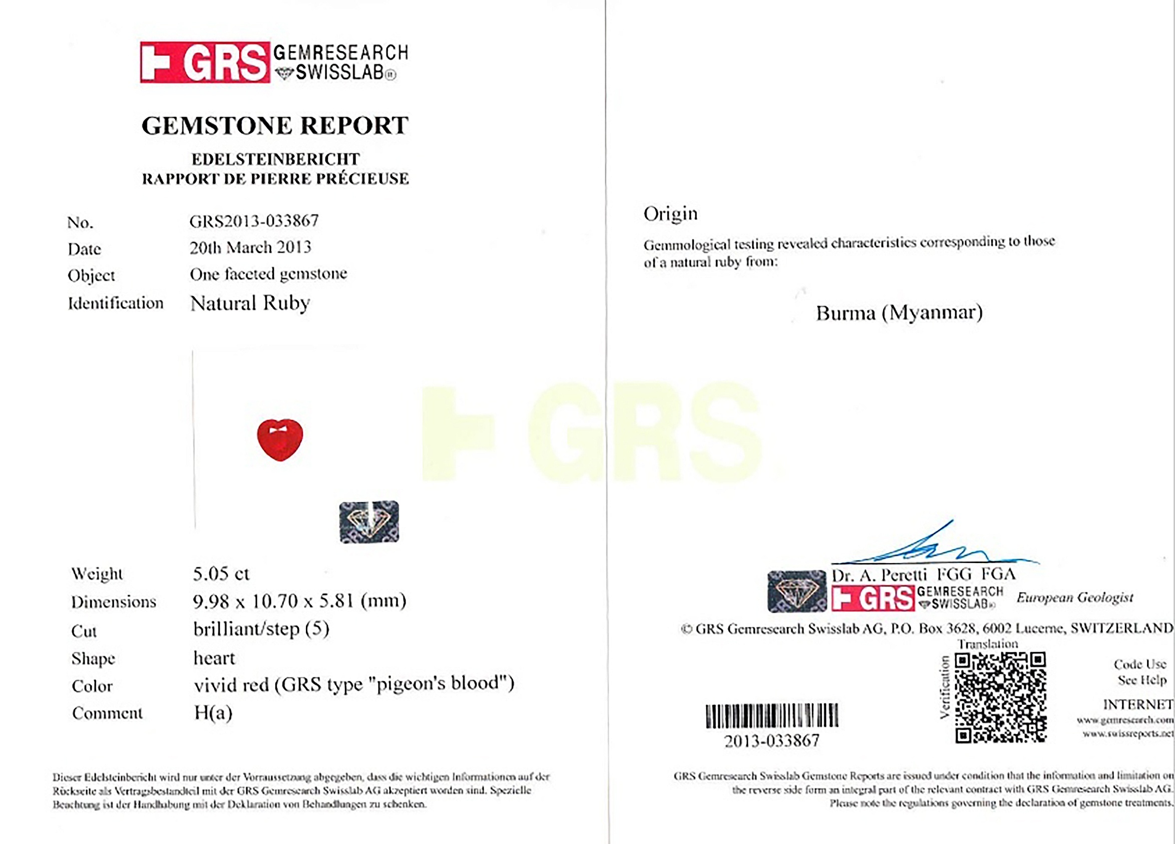 5.05 Ct. Ruby from Burma (Myanmar)