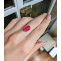 7.68 Ct. Cabochon Ruby from Mozambique Life Style