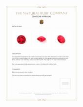 1.60 Ct. Ruby from Mozambique Appraisal
