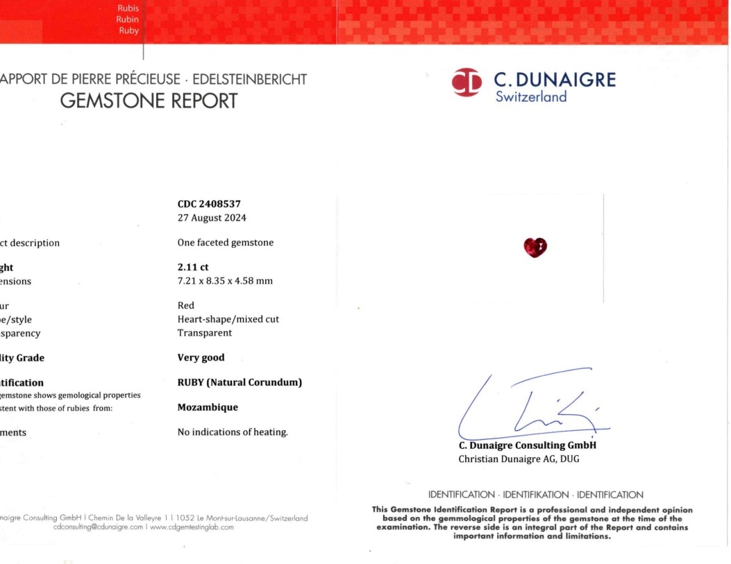 2.11 Ct. Ruby from Mozambique