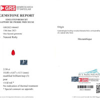 2.58 Ct. Ruby from Mozambique Scan Report