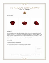 3.07 Ct. Ruby from Mozambique Appraisal