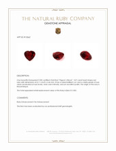 3.07 Ct. Ruby from Mozambique Appraisal