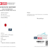 4.05 Ct. Ruby from Mozambique Scan Report