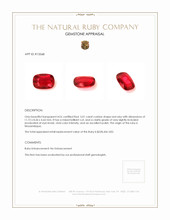 5.01 Ct. Ruby from Mozambique Appraisal