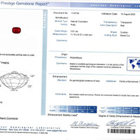 5.01 Ct. Ruby from Mozambique Scan Report
