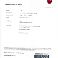 7.30 Ct. Ruby from Mozambique Scan Report