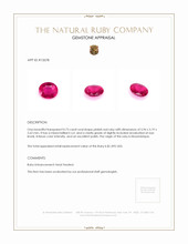 0.73 Ct. Pinkish Red Ruby from Mozambique Appraisal