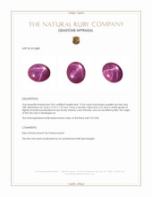 15.94 Ct. Purplish Red Star Ruby from Madagascar Appraisal