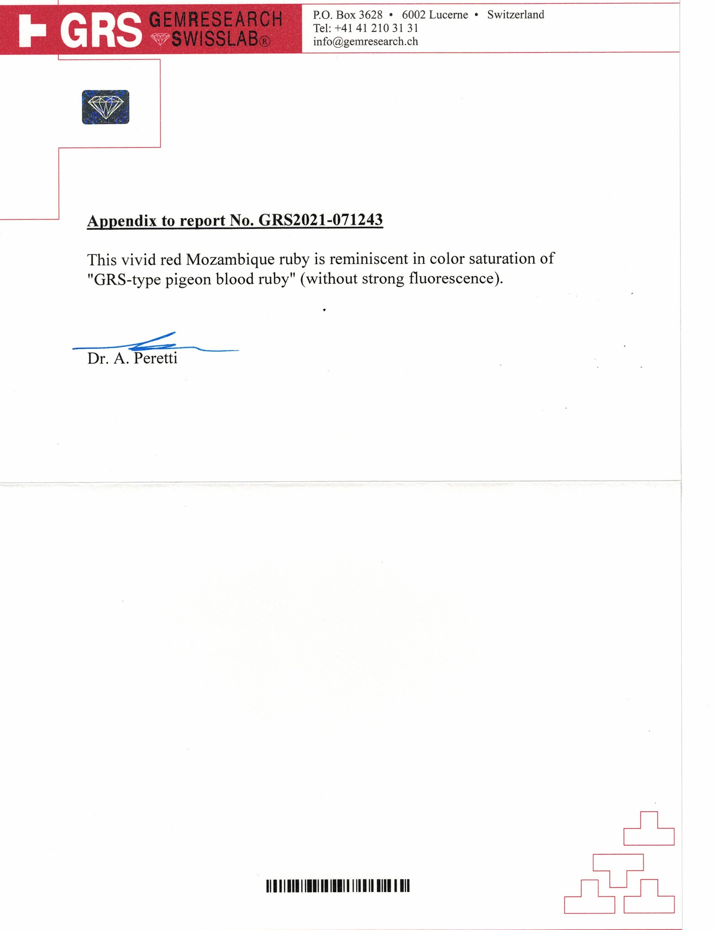 4.05 Ct. Ruby from Mozambique