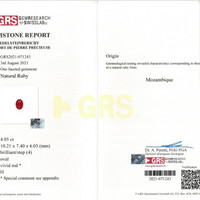 4.05 Ct. Ruby from Mozambique Scan Report