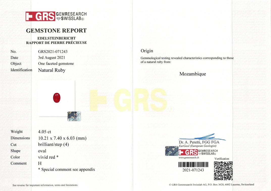 4.05 Ct. Ruby from Mozambique