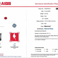 2.04 Ct. Ruby from Burma (Myanmar) Scan Report