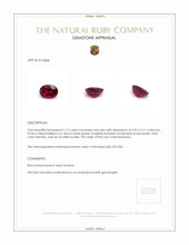 1.17 Ct. Ruby from Mozambique Appraisal