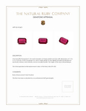 1.04 Ct. Pinkish Red Ruby from Mozambique Appraisal