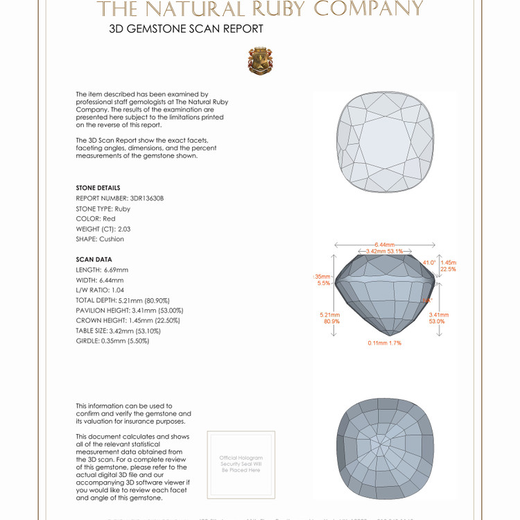 2.03 Ct. Ruby from Madagascar