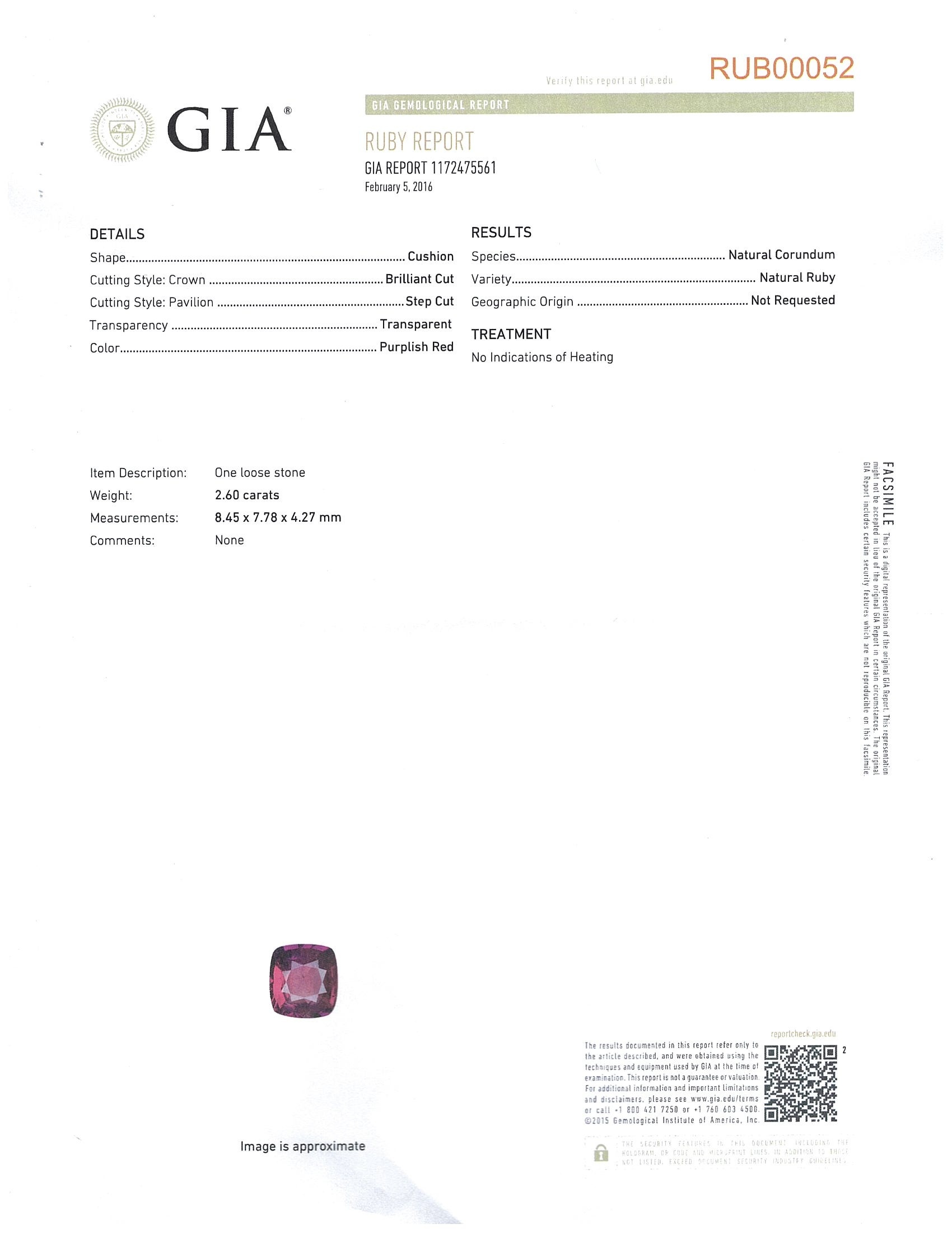 2.60 Ct. Ruby from Madagascar