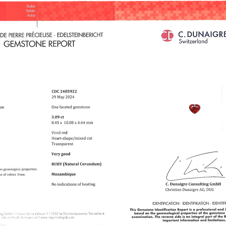 3.09 Ct. Ruby from Mozambique