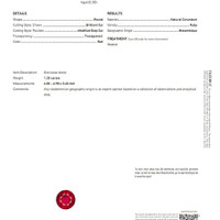 1.33 Ct. Ruby from Mozambique Scan Report