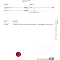 1.70 Ct. Ruby from Mozambique Scan Report