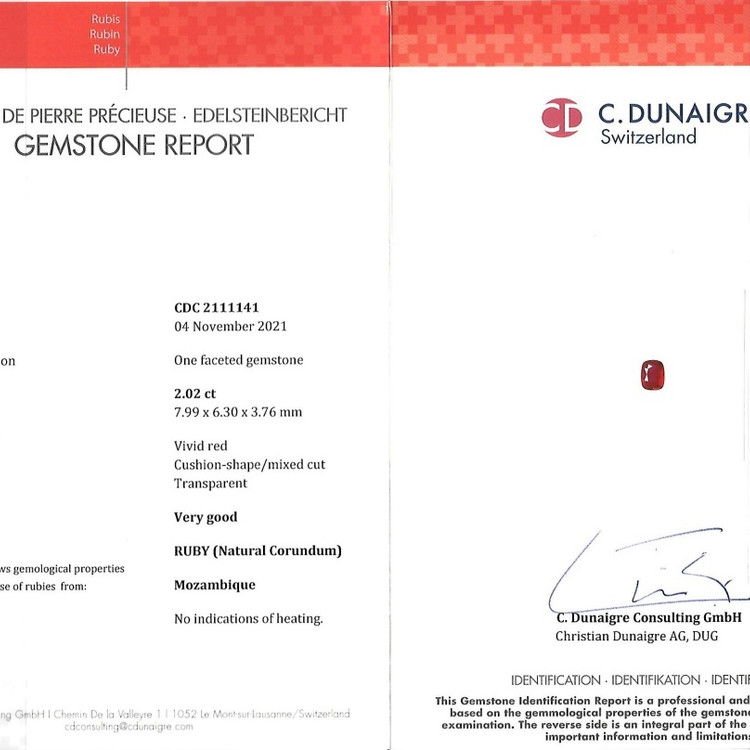 2.02 Ct. Ruby from Mozambique