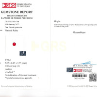 1.90 Ct. Ruby from Mozambique Scan Report