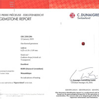 1.03 Ct. Ruby from Mozambique Scan Report