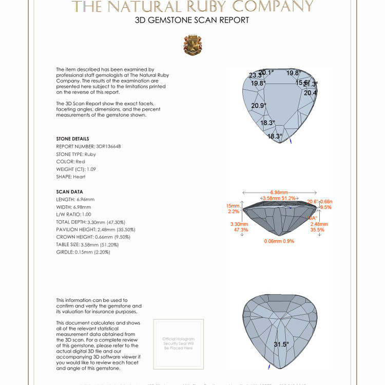 1.09 Ct. Ruby from Mozambique