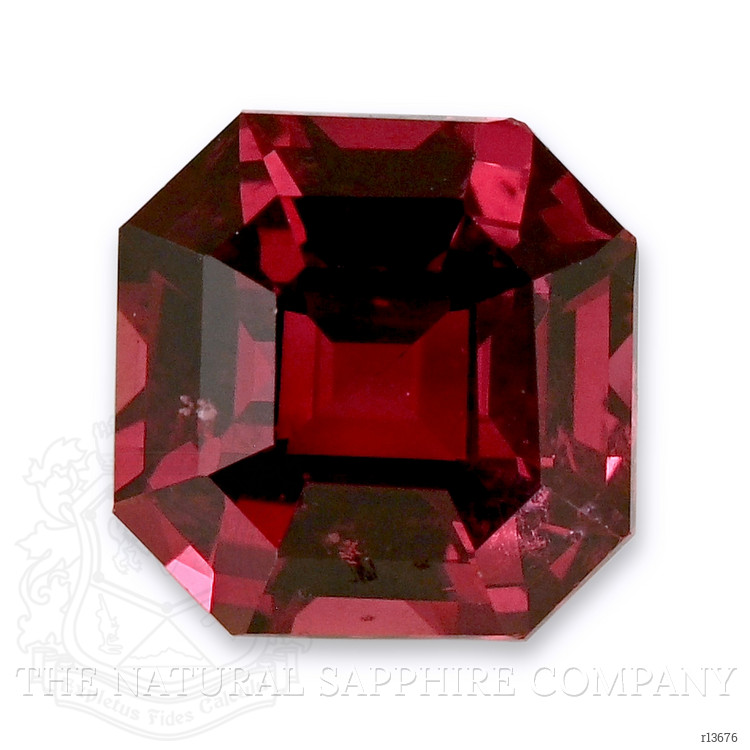 Three Stone Ruby Ring 1.73 Ct., 18K White Gold