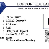 1.56 Ct. Ruby from Ceylon (Sri Lanka) Scan Report