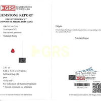 2.01 Ct. Ruby from Mozambique Scan Report