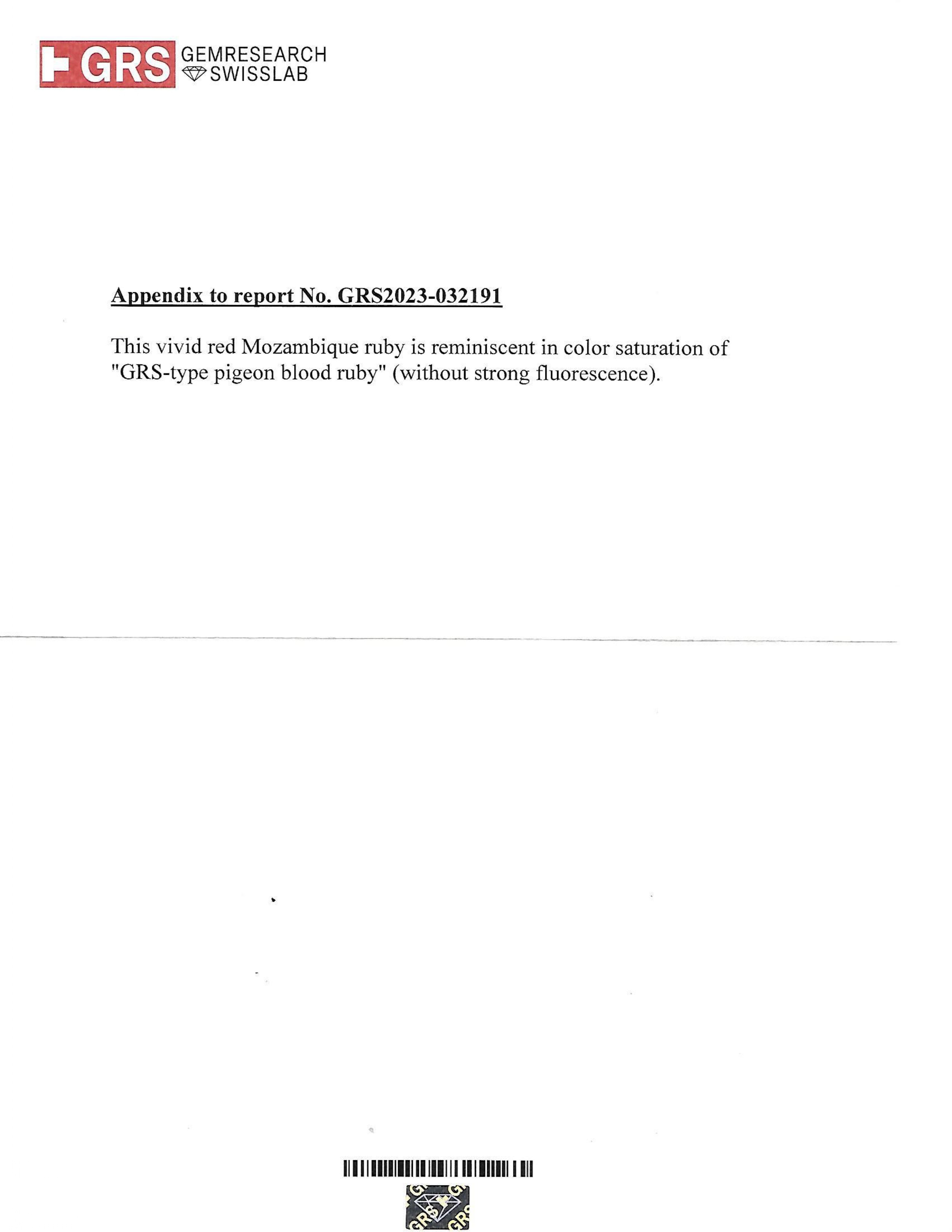 2.01 Ct. Ruby from Mozambique