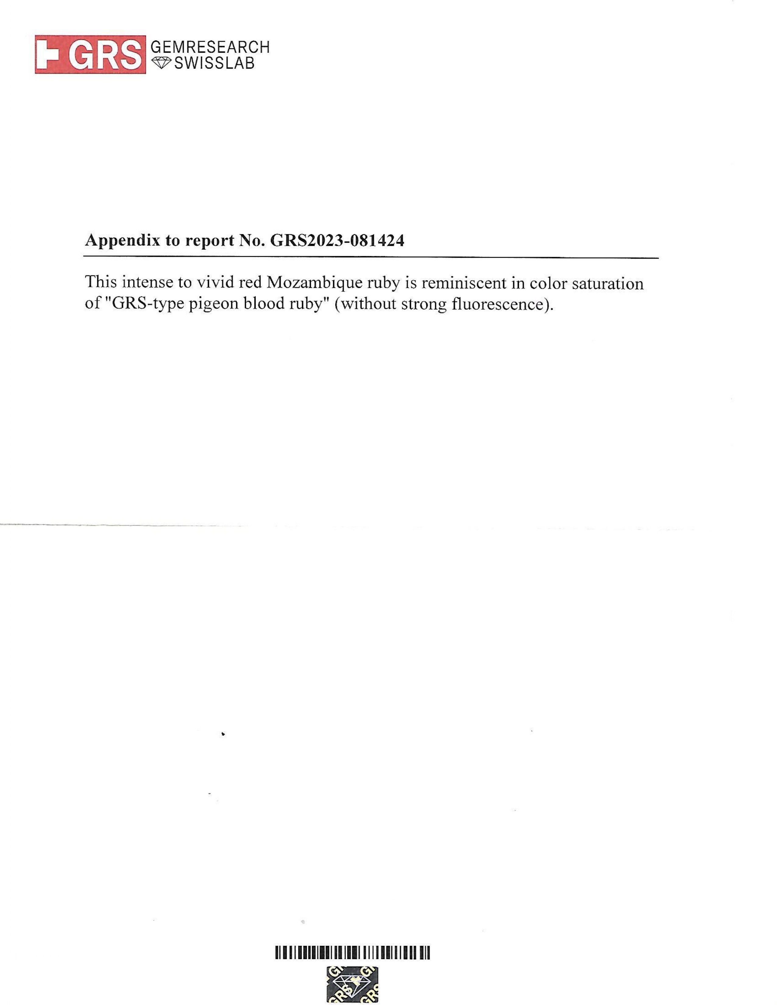 2.08 Ct. Ruby from Mozambique