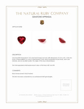 1.03 Ct. Ruby from Mozambique Appraisal