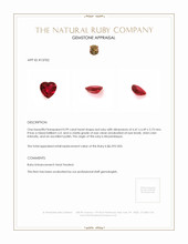 0.99 Ct. Ruby from Mozambique Appraisal
