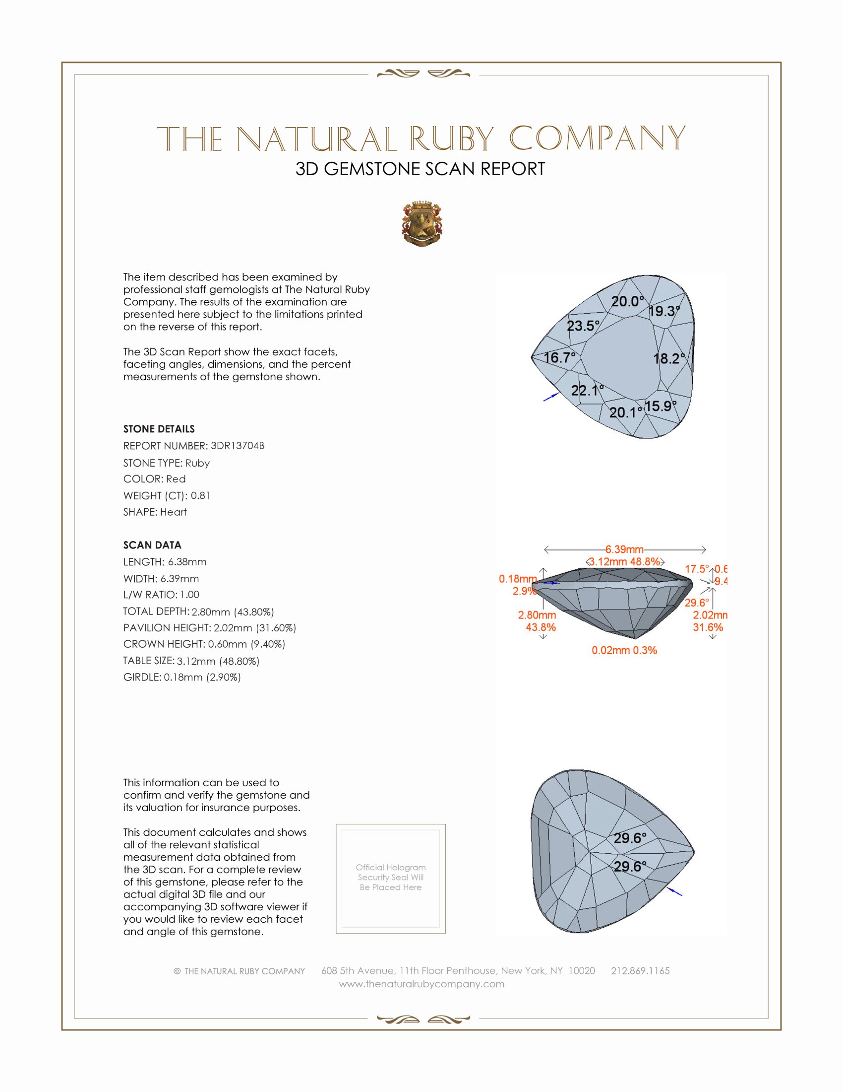 0.81 Ct. Ruby from Mozambique