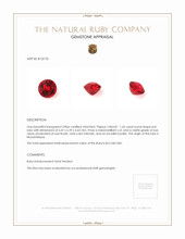 1.56 Ct. Ruby from Mozambique Appraisal