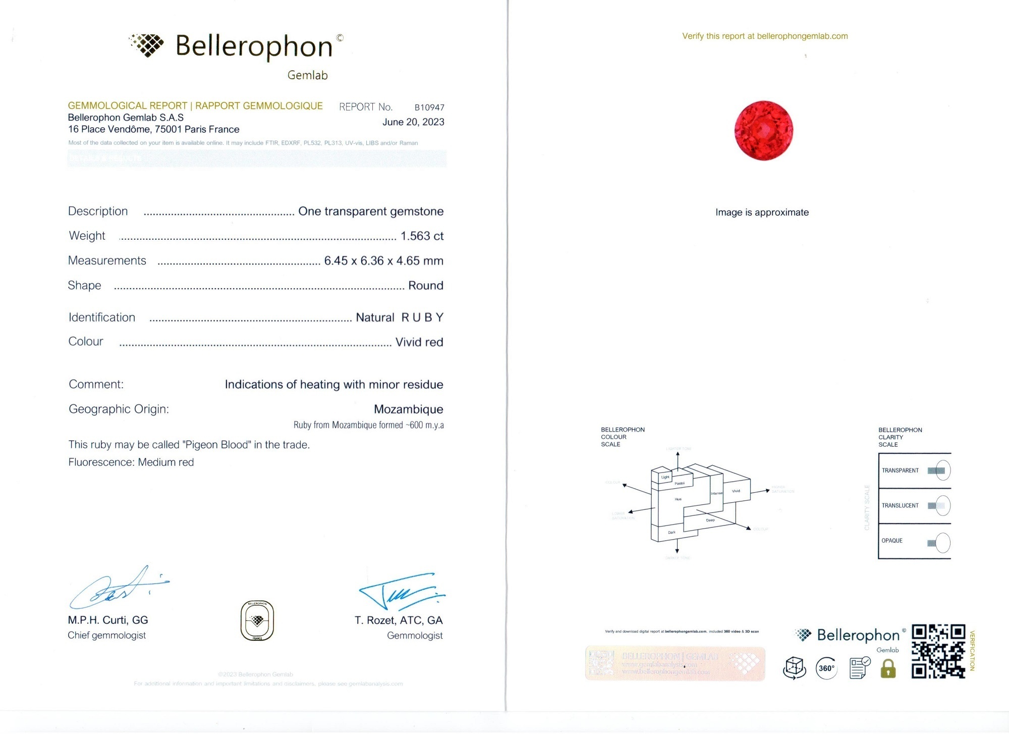 1.56 Ct. Ruby from Mozambique