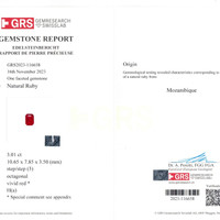 3.01 Ct. Ruby from Mozambique Scan Report