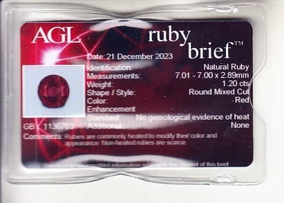 1.20 Ct. Ruby from Mozambique