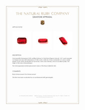 2.07 Ct. Ruby from Mozambique Appraisal