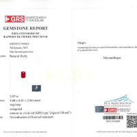 2.07 Ct. Ruby from Mozambique Scan Report