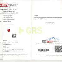 4.02 Ct. Ruby from Mozambique Scan Report